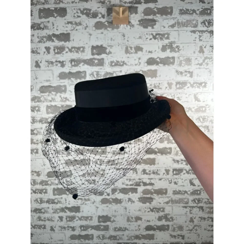 Tina luxe bollman | women wool felt vintage style hat with lace detail